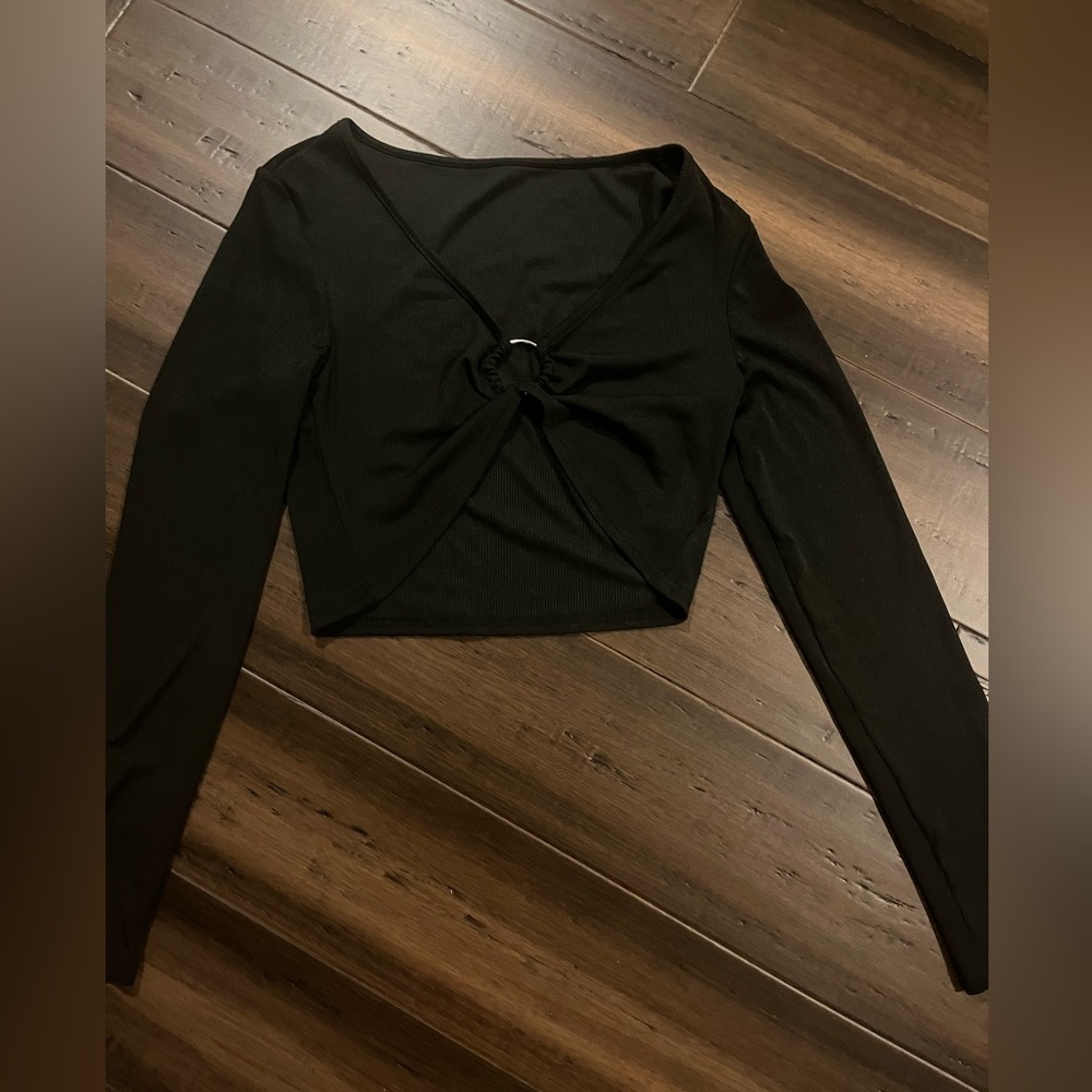 Black long sleeve going out top